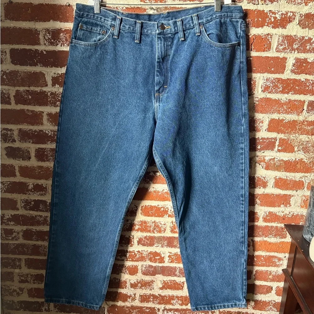 Wrangler dark wash relaxed fit jeans